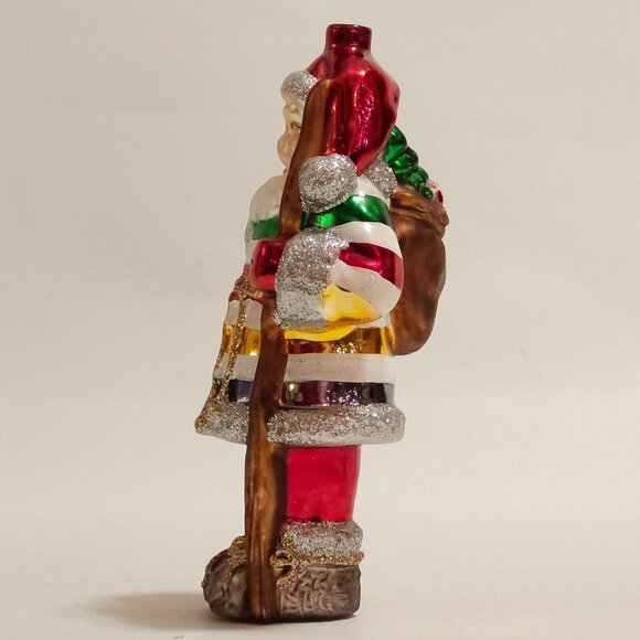 BEAUTIFUL Glass Santa Hudson's Bay Company Santa Ornament Christmas Holiday - Picture 2 of 5